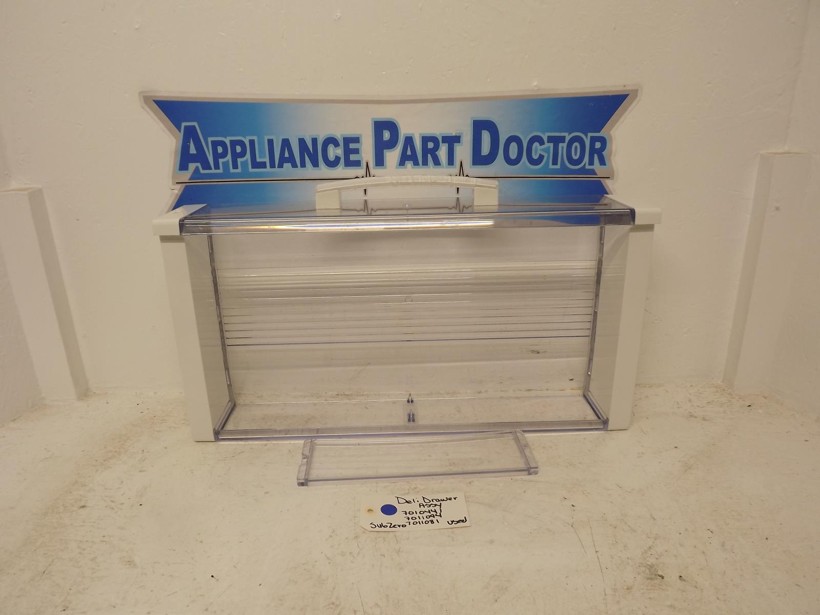 SubZero Refrigerator 7010440 7011094 7011081 Deli Drawer Assy Used SubZero Refrigerator 7010440 7011094 7011081 Deli Drawer Assy Used